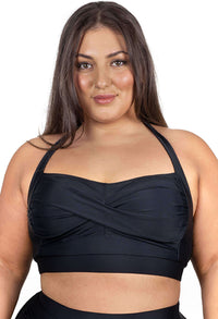 Halter Neck Ruched Swim Bra