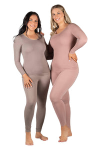 Seamless Long Sleeve Thermal Top  Leggings Set Warm Winter