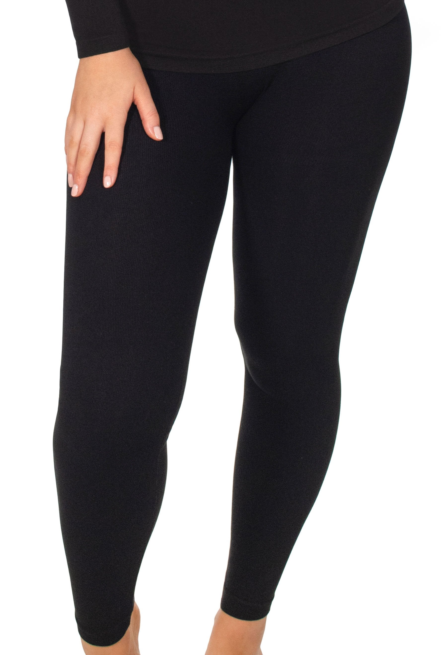 Ladies Thermal Seamless Super Soft Brushed Leggings Fleece Winter