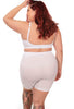 no panty line white shapewear shorts minimises thigh chafing and provides medium control to entire tummy buttocks and thighs