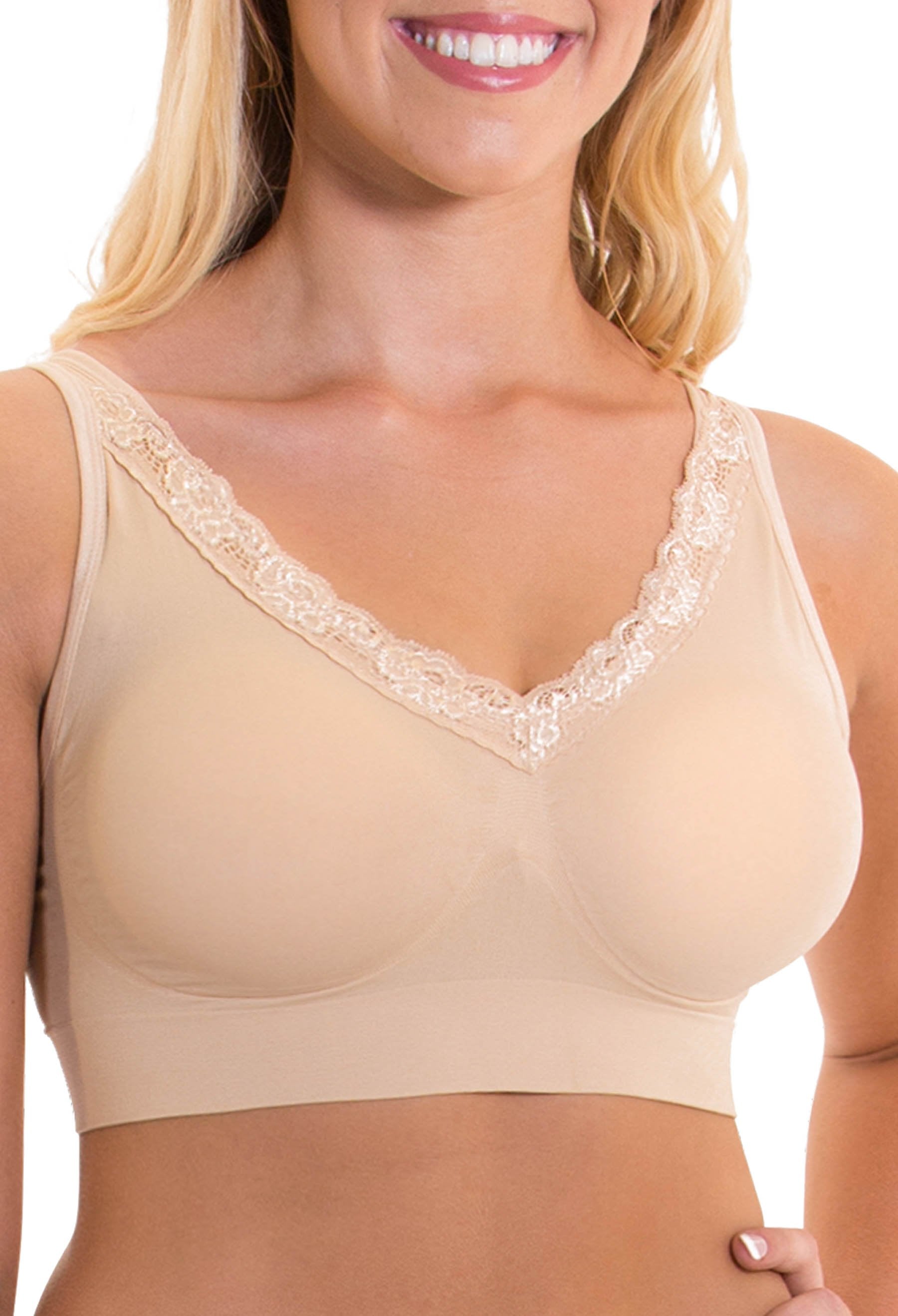 1/2/3 Pack Everyday Cozy Bras,Front Closure Comfort Cotton Upgrade