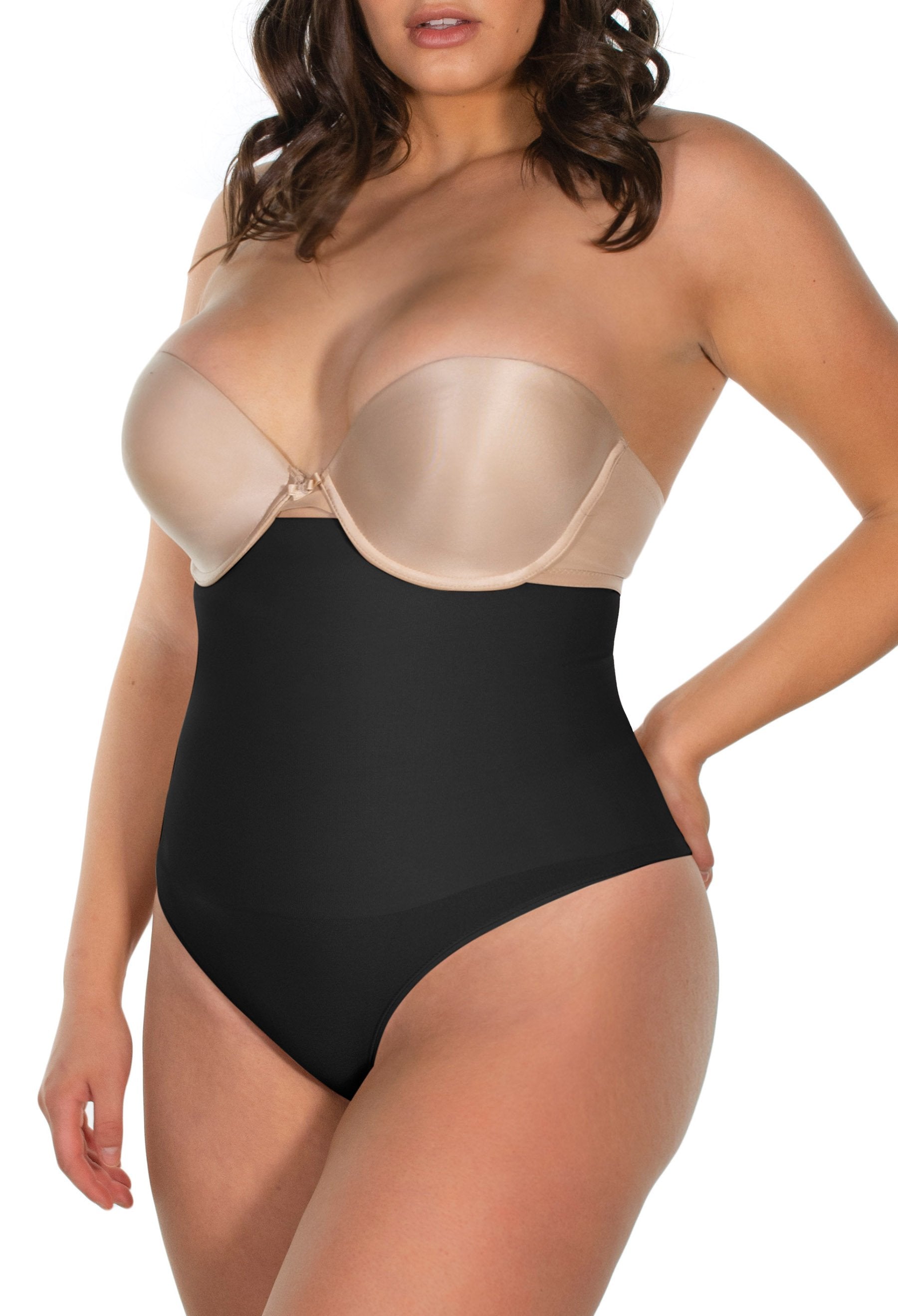 Shapewear With Adjustable Straps Lifts The Bust Line Thong Type