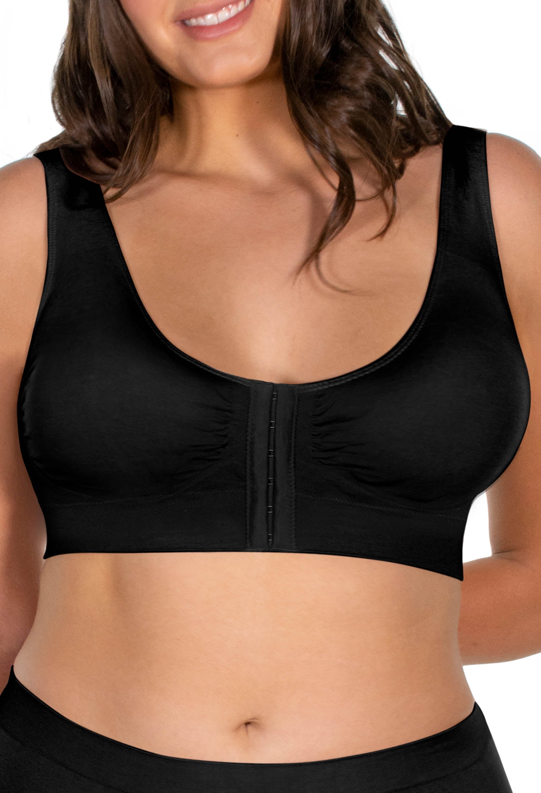 Bamboo Padded Wire Free Front Closure Bra