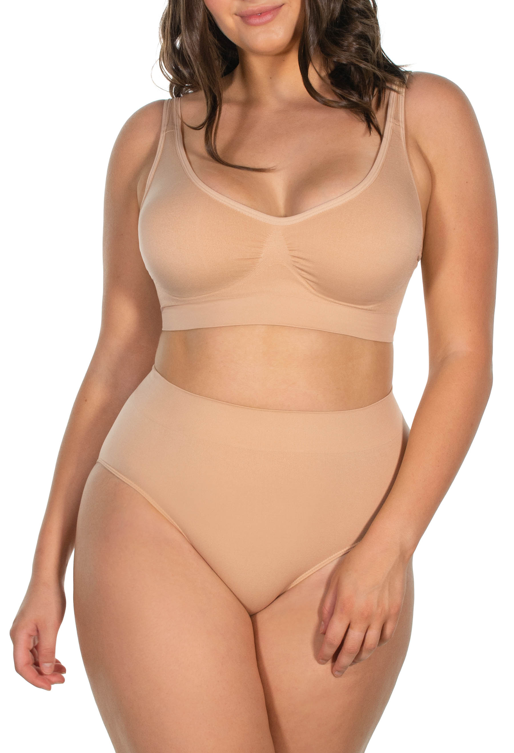 Minimiser Wire Free Bra + High Cut Brief Set