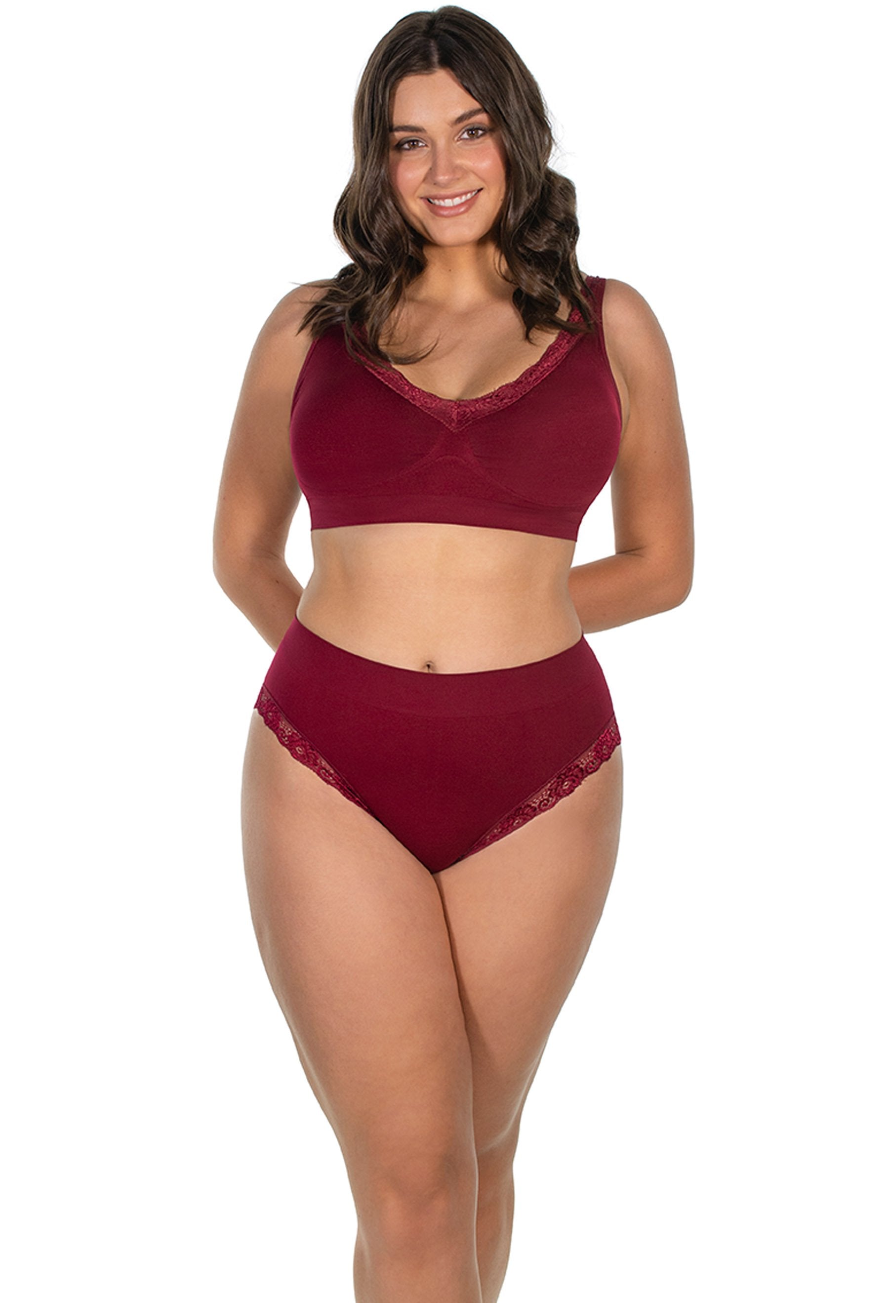 Wirefree Lace Minimiser Bra for Big Boobs