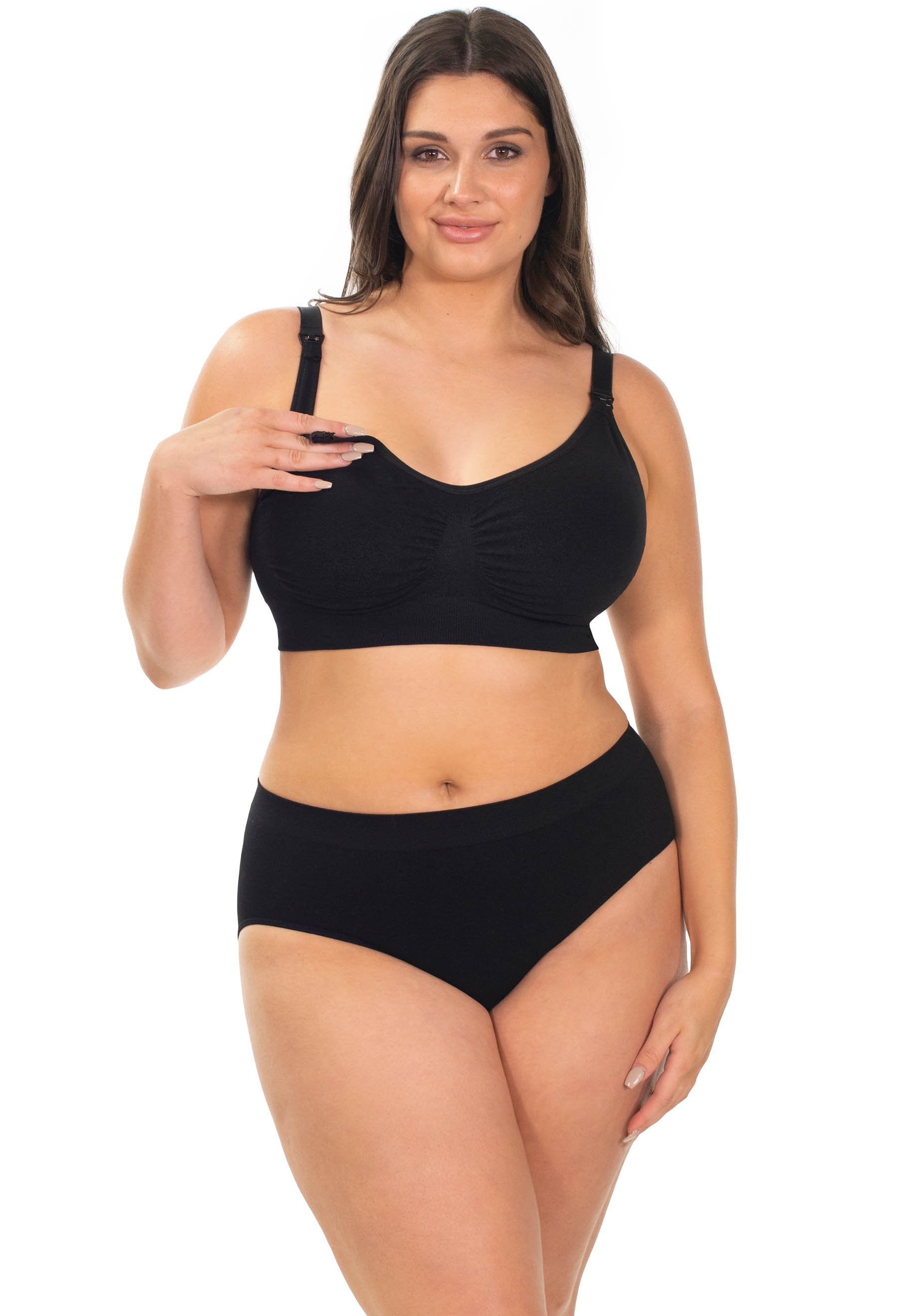 Bamboo Nursing Bra + Undies Set, Cup DD-H