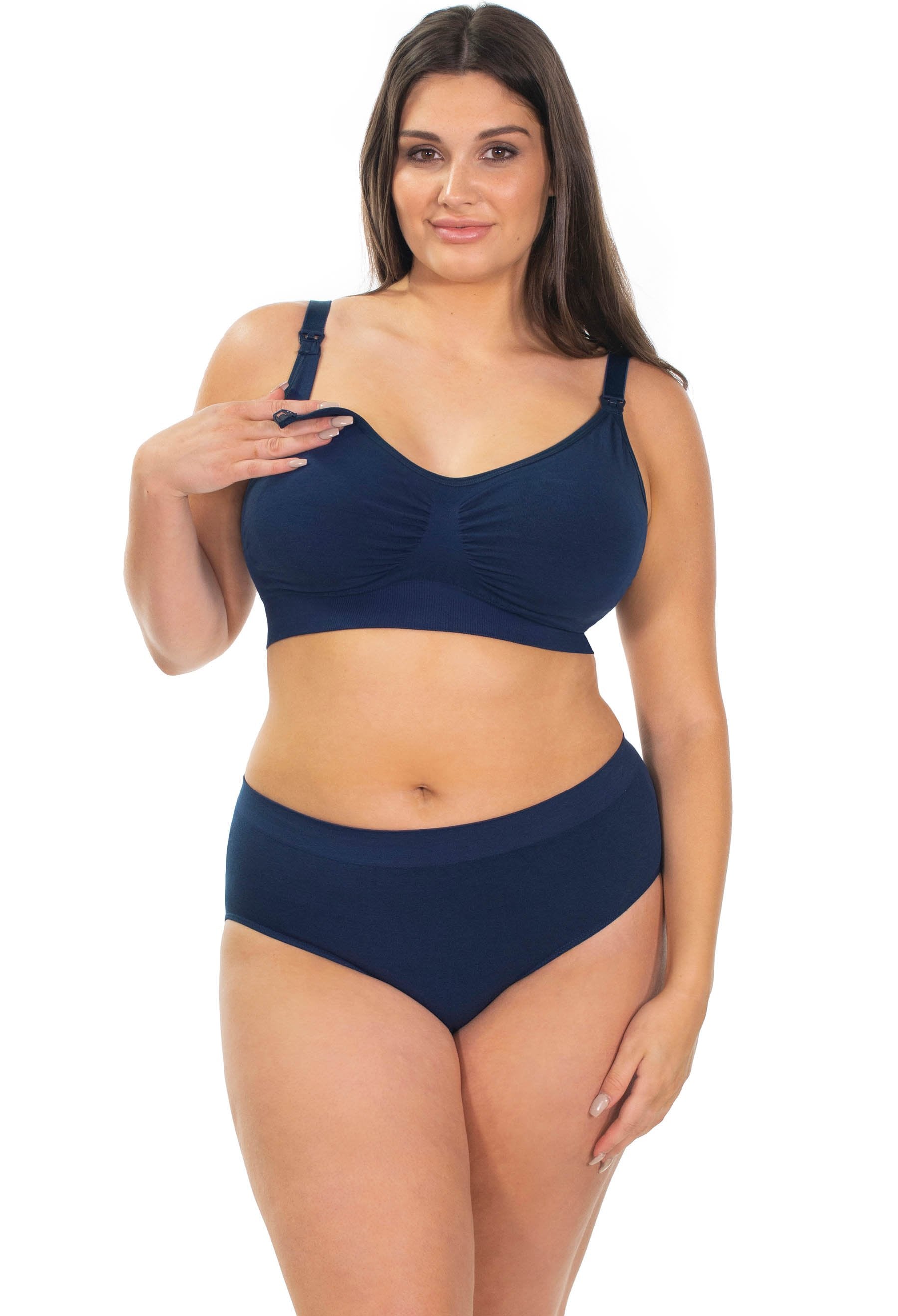 Bamboo Nursing Bra + Undies Set, Cup DD-H