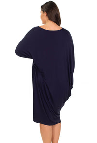 Bamboo V Neck Draped Dress