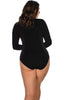 Curvy Long Sleeve Bamboo Bodysuit