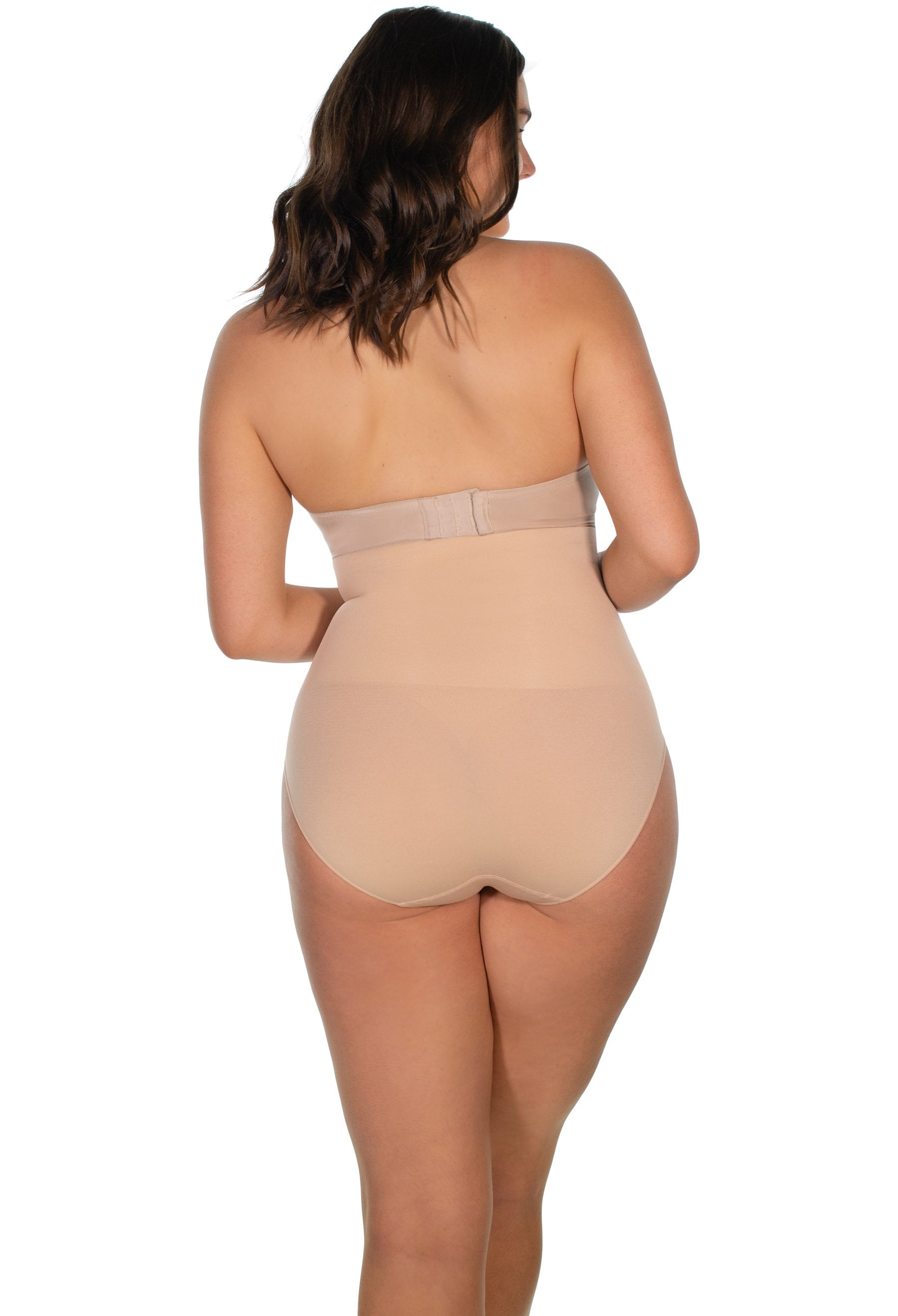 SlimMe Supportive Maternity Bodysuit with Cushioned Straps Medium / Nude