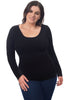 Curvy Bamboo Long Sleeve Top - 3 Pack