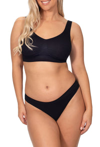 Bamboo Pull On Sleep Bra and Bikini Set