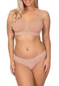 Bamboo Pull On Sleep Bra and Bikini Set