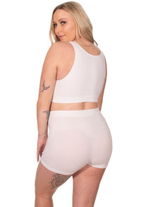 Pregnancy Wire Free High Back Pull On Crop Top