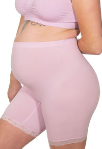 Maternity Anti Chafing High Rise Long Cotton Shorts