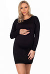 Maternity Bamboo Long Sleeve Relaxed Fit Dress
