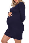 Maternity Bamboo Long Sleeve Relaxed Fit Dress