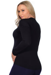 Maternity Bamboo Long Sleeve Relaxed Fit Tee