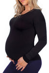 Maternity Bamboo Long Sleeve Relaxed Fit Tee