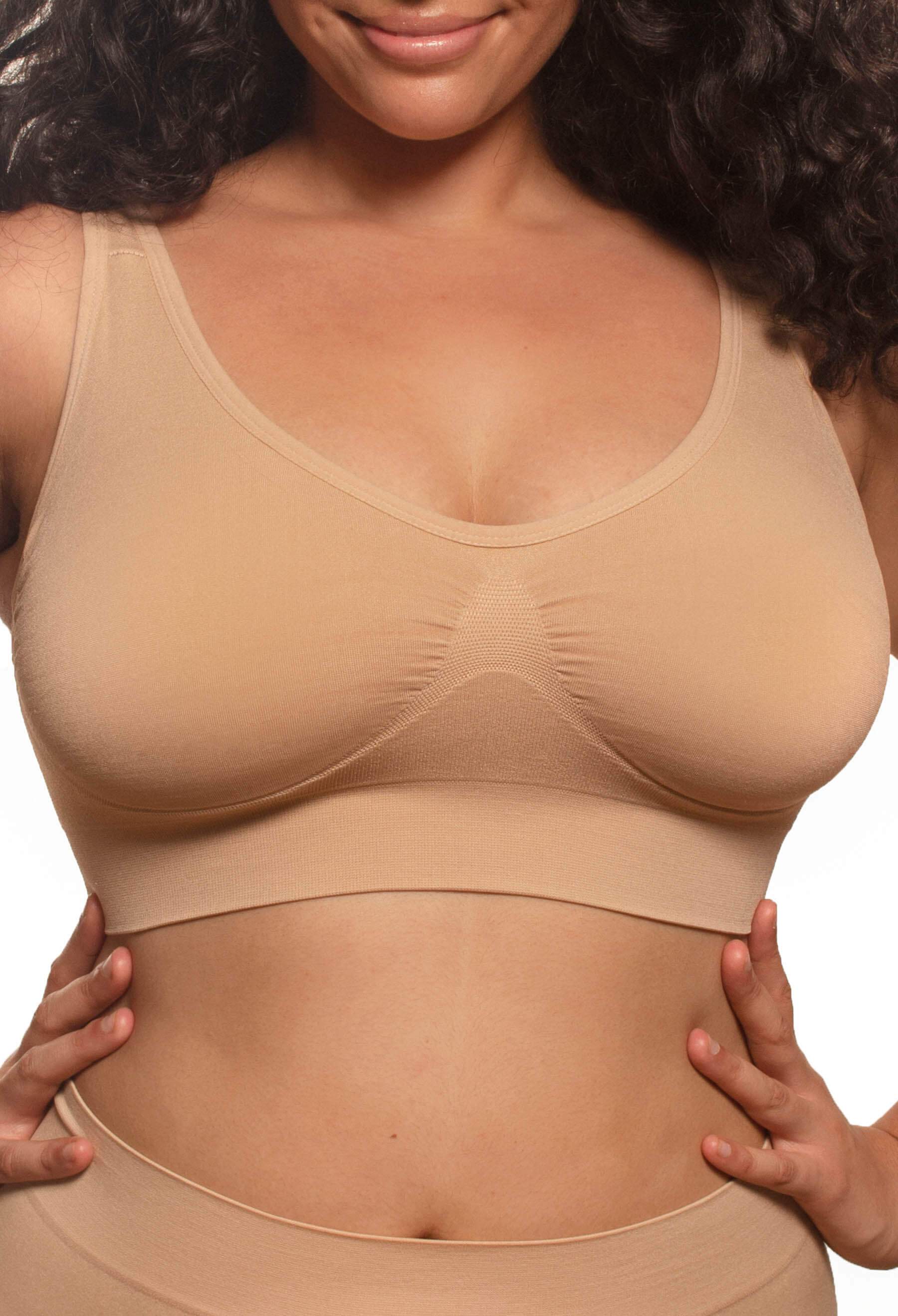 Lovable Seamless Contour Soft Cup Wire-free Bra - Nude