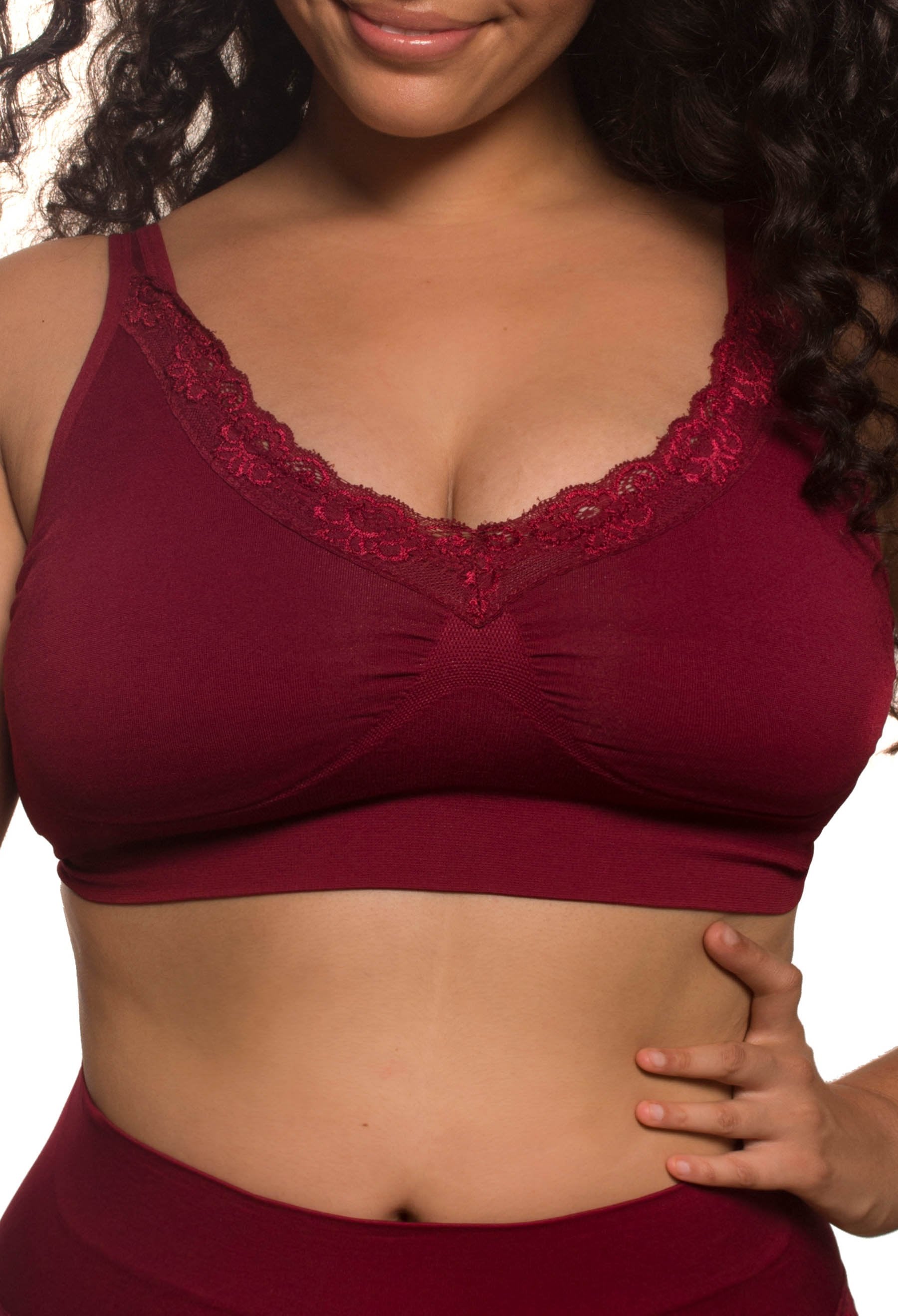 Lace Desire Wireless Bra Full-Coverage Wirefree Bra Fit