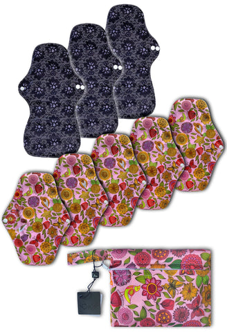 Day & Night Reusable Stay-Dry Period Pads Starter Set