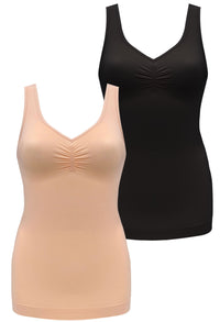 Ultra Light Shaping Curvy V-Tank - 2 Pack